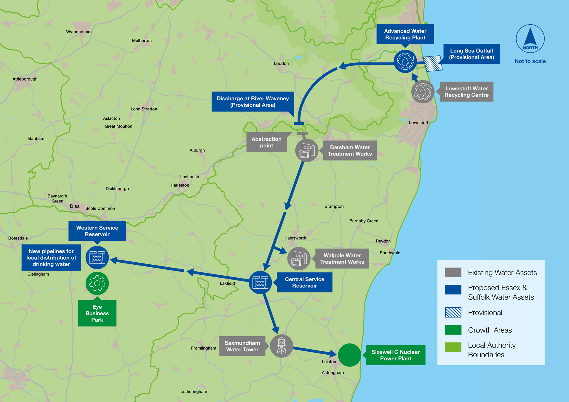 The proposed water journey